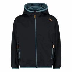 Giacca in softshell leggero da bambino con cappuccio fisso