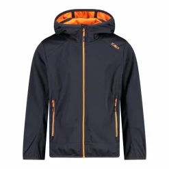 Giacca in softshell leggero da bambino con cappuccio fisso