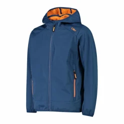 Giacca in softshell leggero da bambino con cappuccio fisso