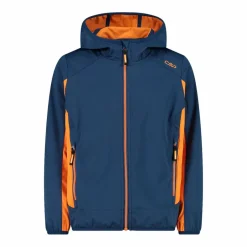 Giacca in softshell leggero da bambino con cappuccio fisso
