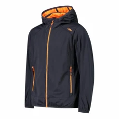 Giacca in softshell leggero da bambino con cappuccio fisso