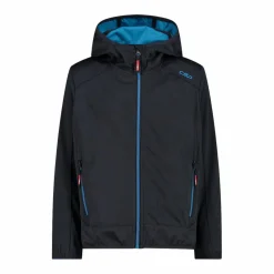 Giacca in softshell leggero da bambino con cappuccio fisso