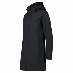 Giacca lunga da donna in softshell