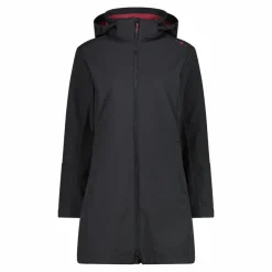 Giacca lunga da donna in softshell
