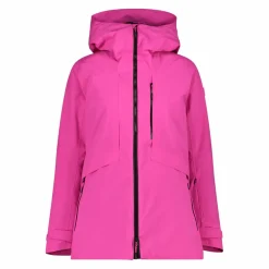 Giacca lunga da sci e snowboard da donna in mechanical stretch loose fit