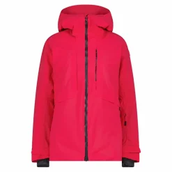 Giacca lunga da sci e snowboard da donna in mechanical stretch loose fit