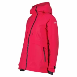 Giacca lunga da sci e snowboard da donna in mechanical stretch loose fit