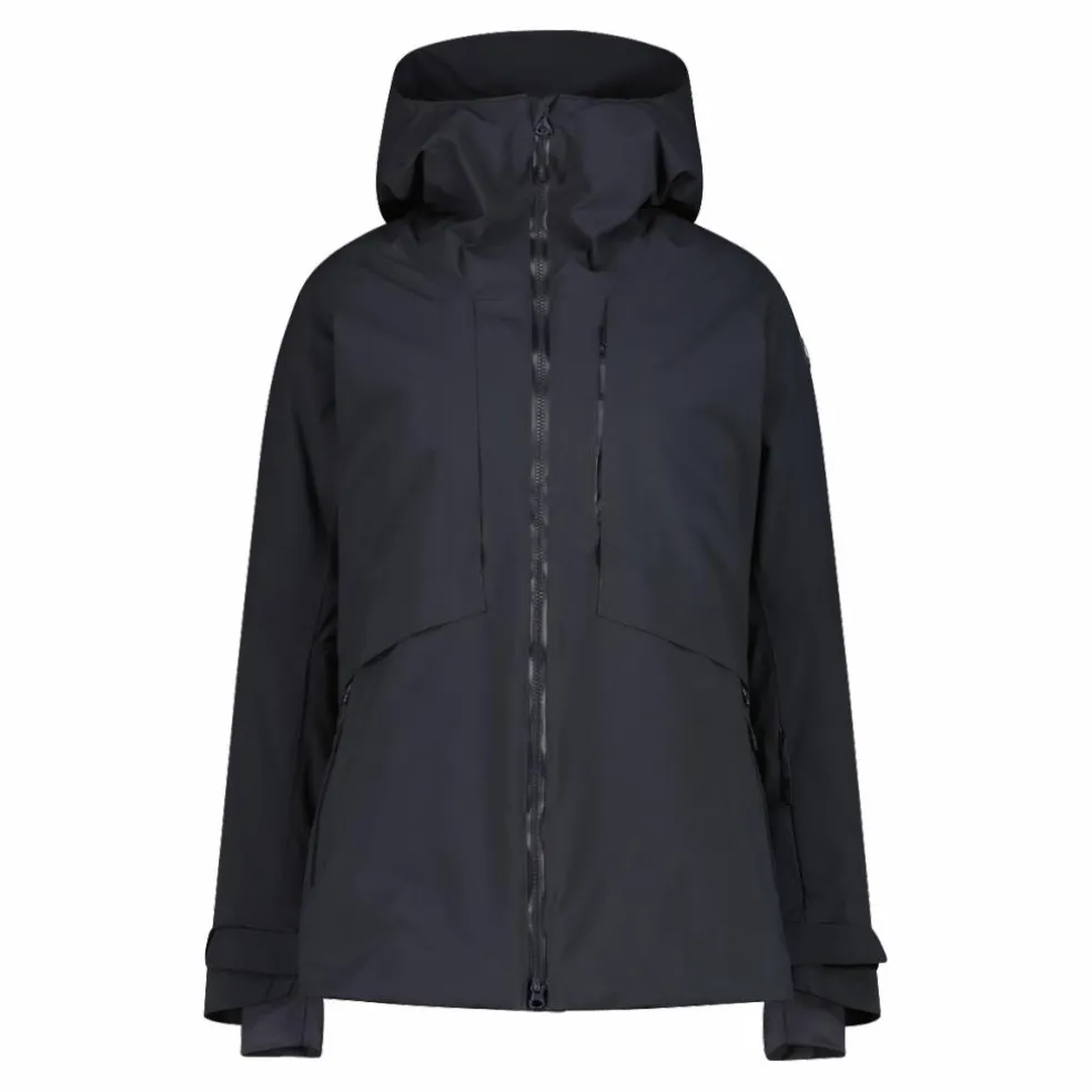 Giacca lunga da sci e snowboard da donna in mechanical stretch loose fit