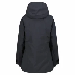 Giacca lunga da sci e snowboard da donna in mechanical stretch loose fit