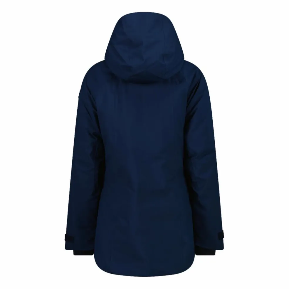 Giacca lunga da sci e snowboard da donna in mechanical stretch loose fit