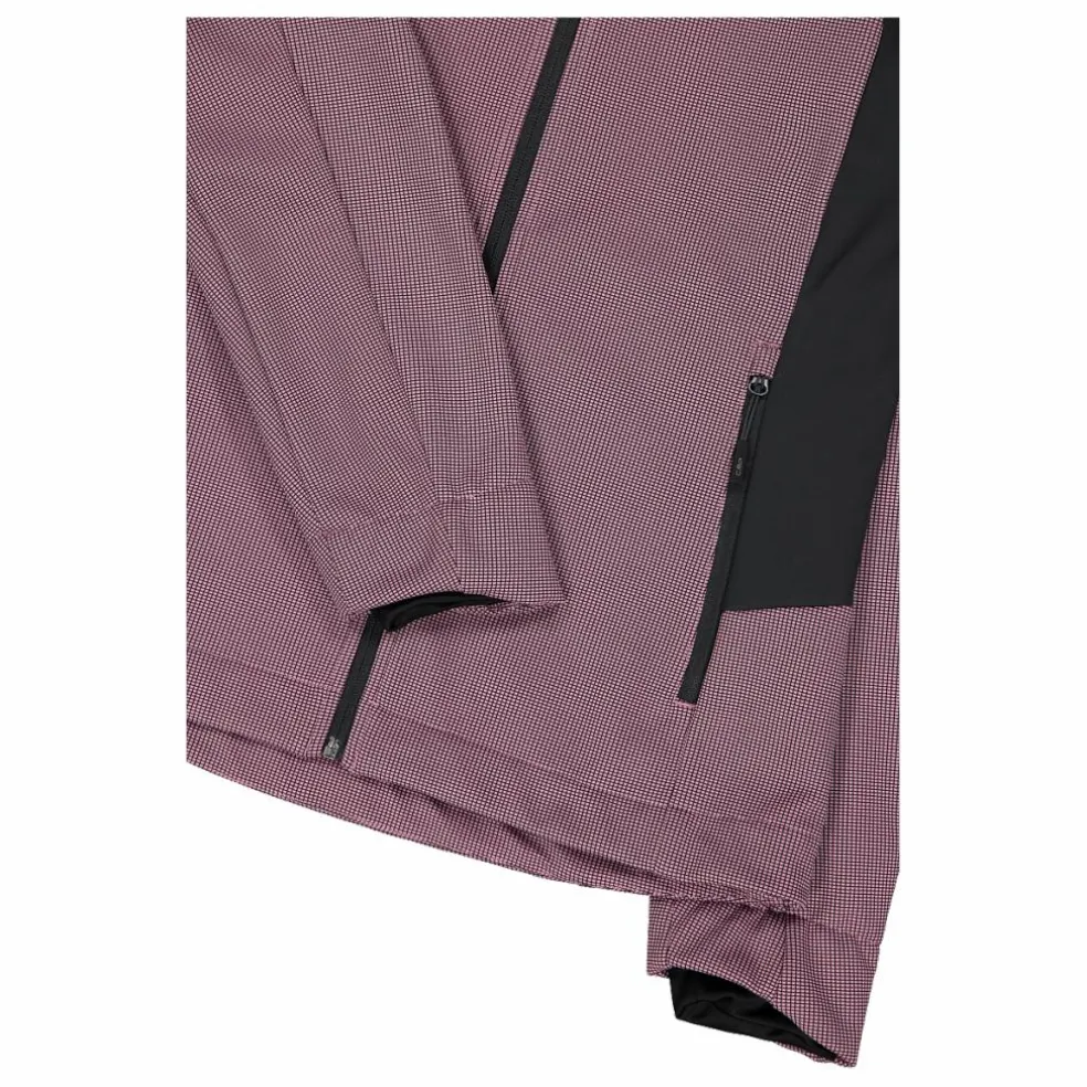 Giacca Softshell da Donna con Cappuccio e Motivo Grid-Jacquard Bicolor