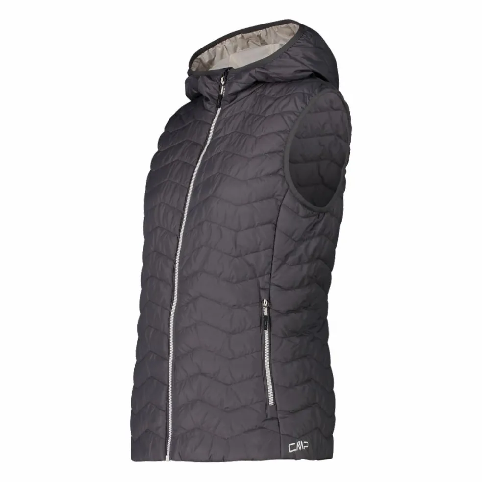 Gilet imbottito con cappuccio da Donna