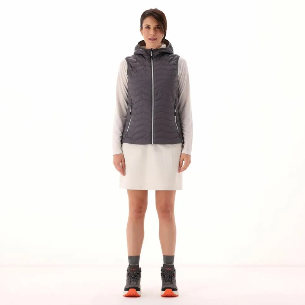 Gilet imbottito con cappuccio da Donna