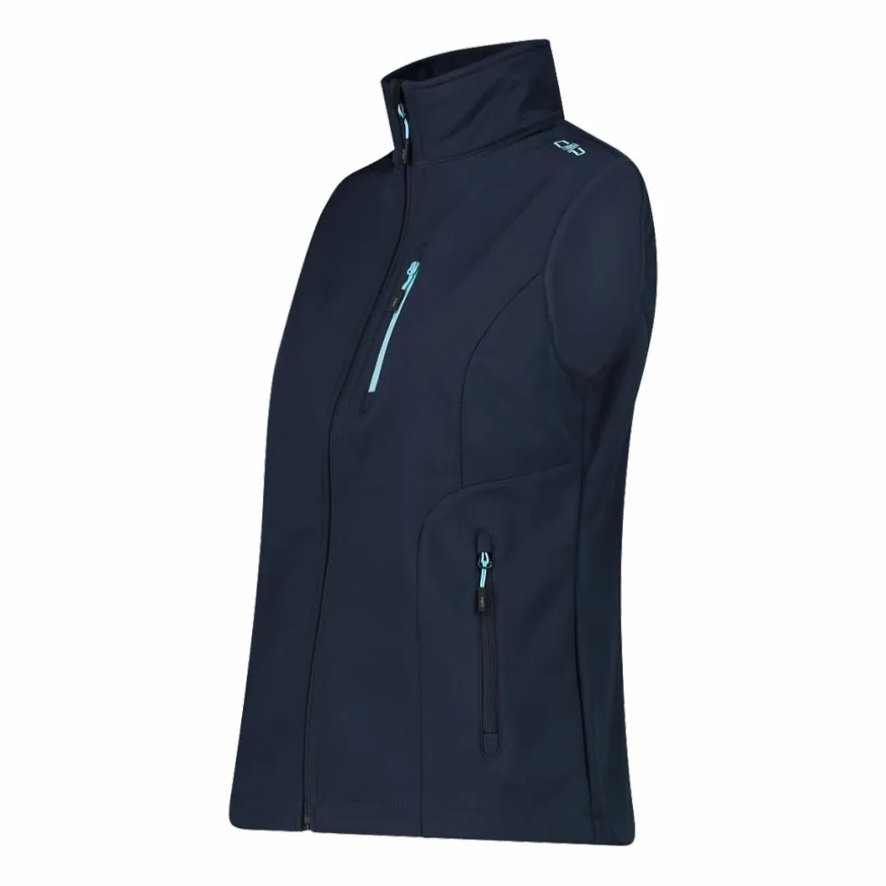 Gilet smanicato da donna in softshell