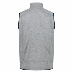 Gilet smanicato in pile da uomo in Knit-tech con tasca termoapplicata