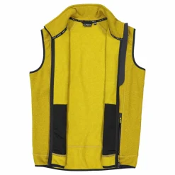 Gilet smanicato in pile da uomo in Knit-tech con tasca termoapplicata
