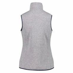 Gilet smanicato in pile da donna in knit-tech