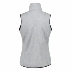Gilet smanicato in pile da donna in knit-tech