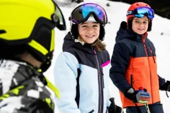 Guanti da sci multicolor in softshell imbottiti da bambini