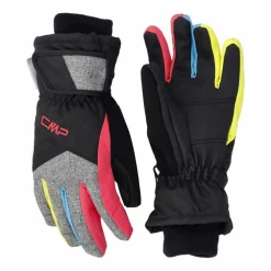Guanti da sci multicolor in softshell imbottiti da bambini