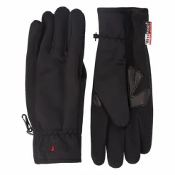 Guanti in softshell dettagli cuoio da donna