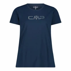 Maglia a maniche corte girocollo da donna con logo CMP