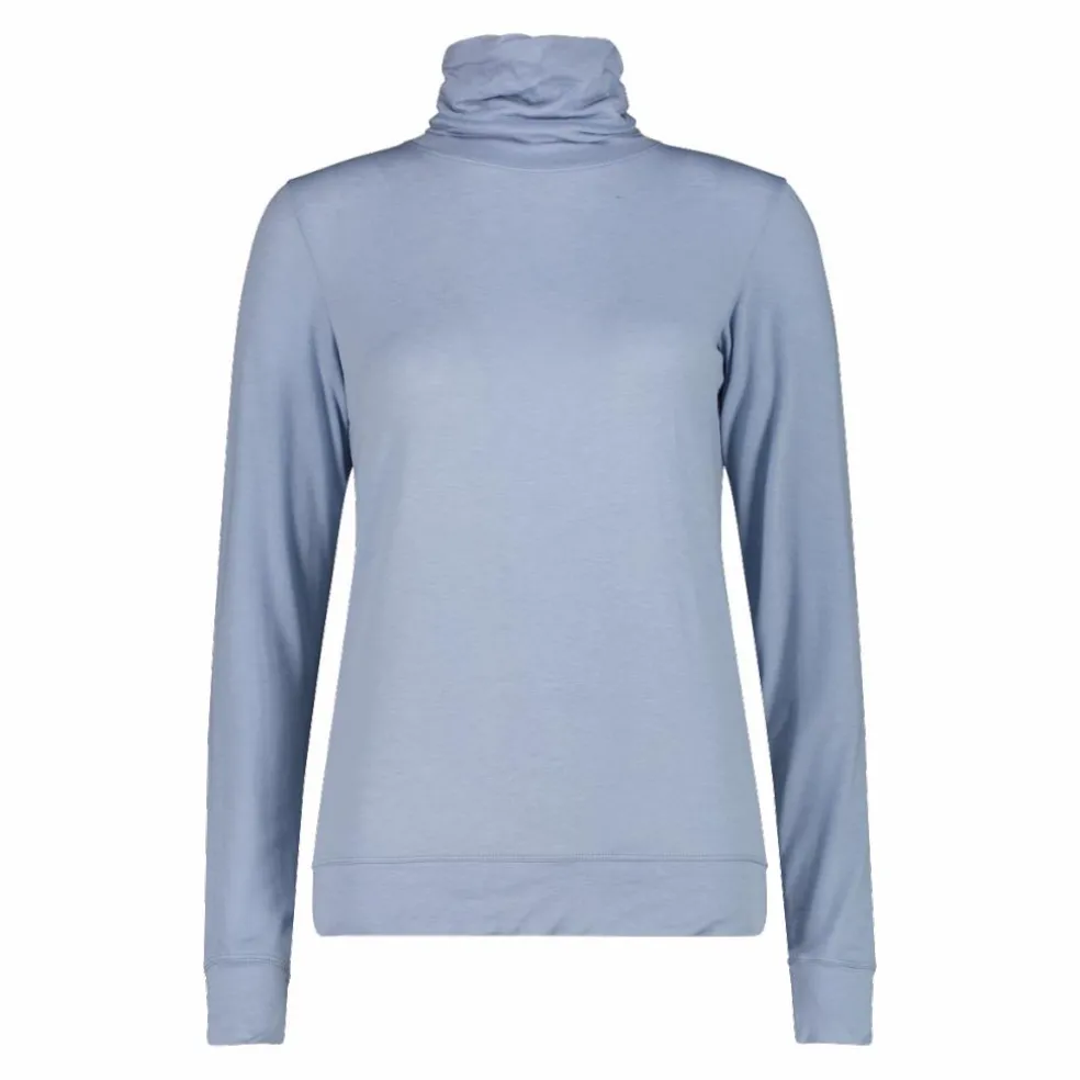 Maglia da donna con collo a dolcevita in Light Tencel Merino
