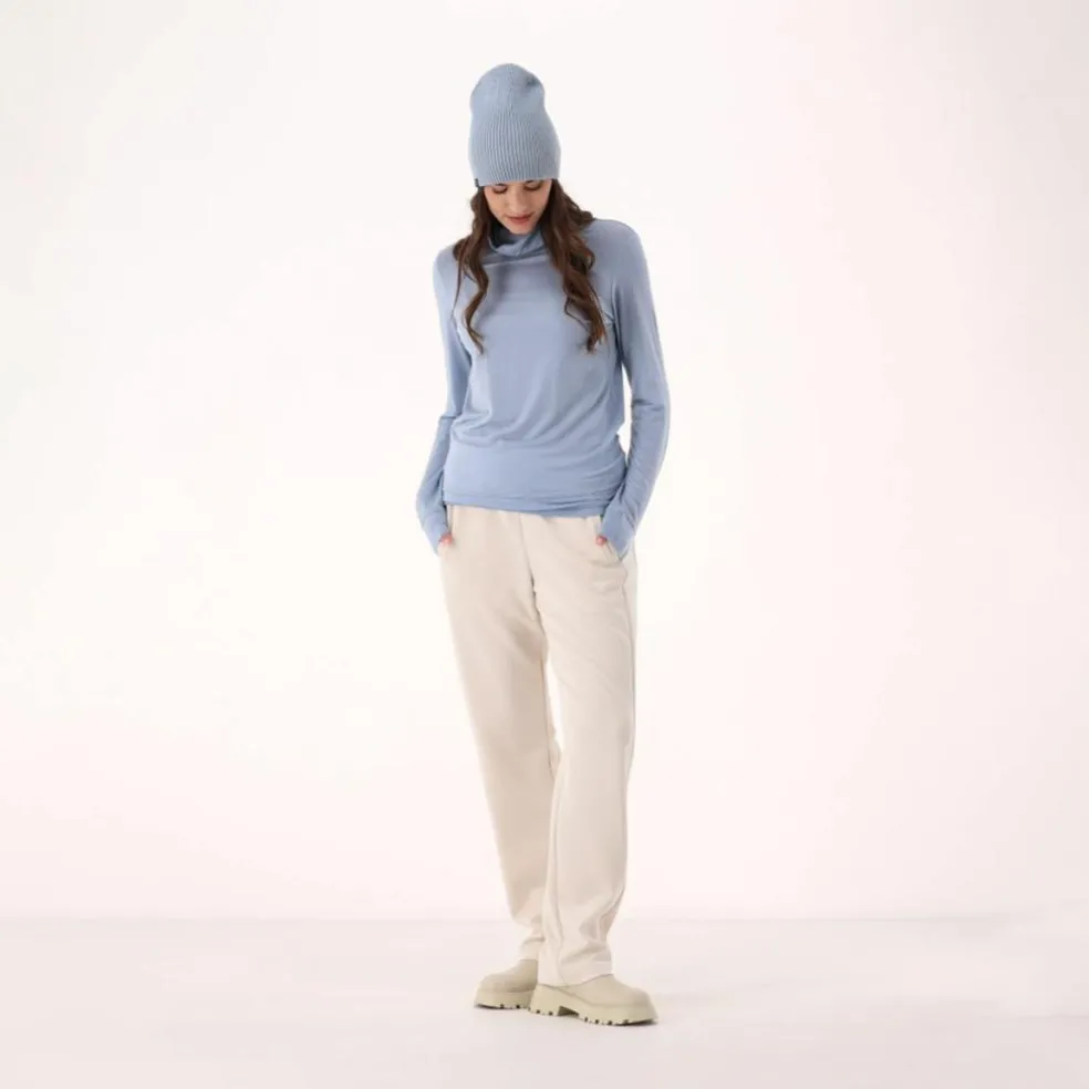 Maglia da donna con collo a dolcevita in Light Tencel Merino