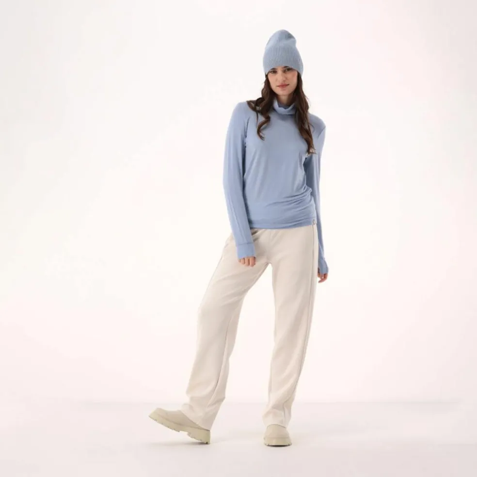 Maglia da donna con collo a dolcevita in Light Tencel Merino