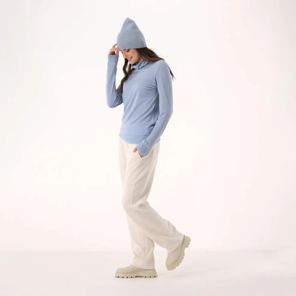Maglia da donna con collo a dolcevita in Light Tencel Merino