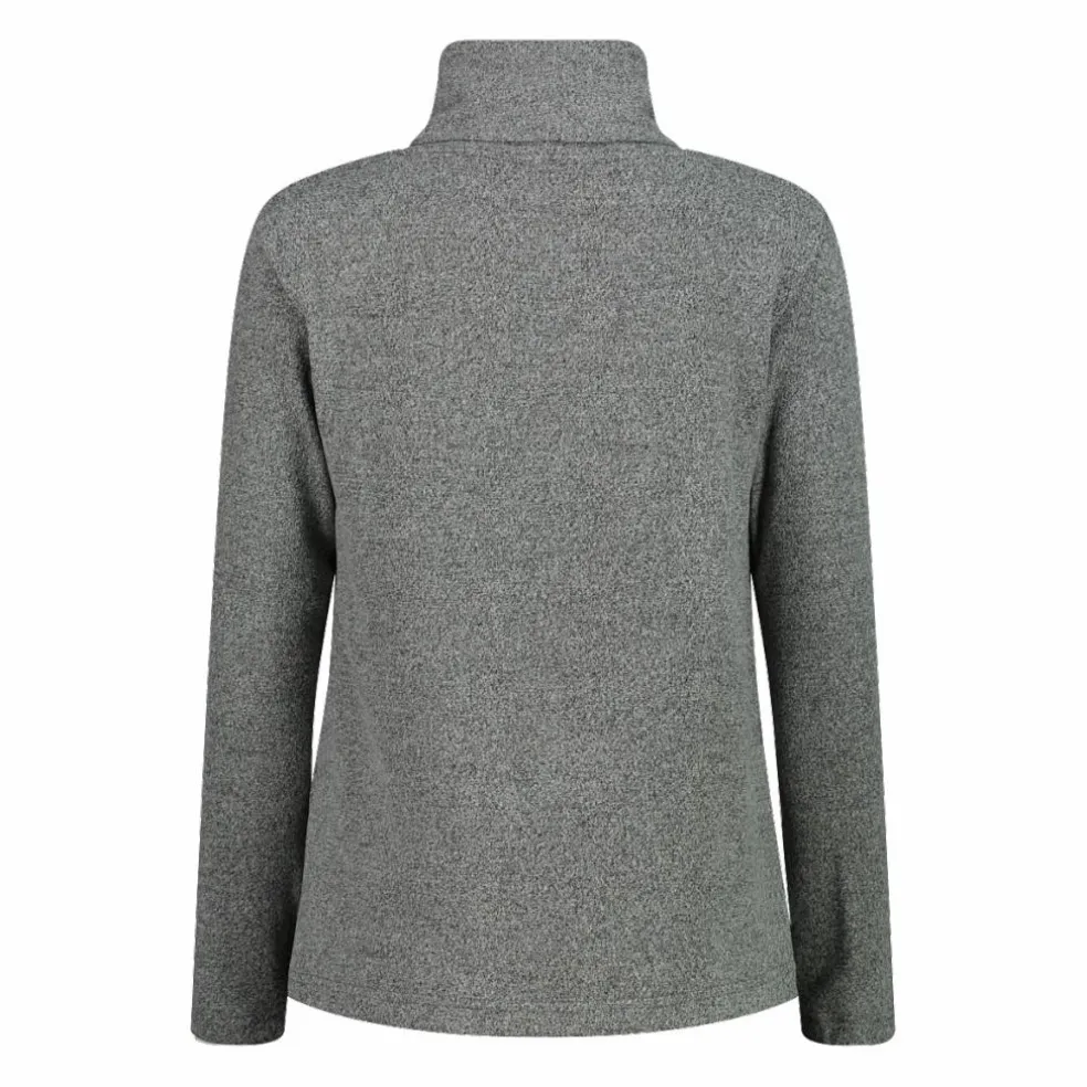 Maglia da donna con collo a dolcevita in tessuto jersey mélange