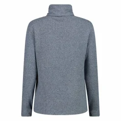 Maglia da donna con collo a dolcevita in tessuto jersey mélange