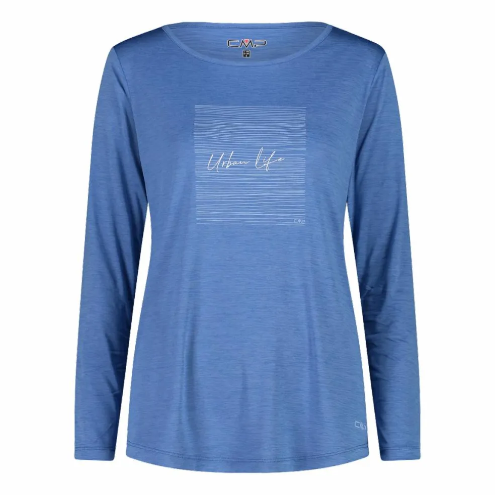 Maglia leggera da donna in jersey melange