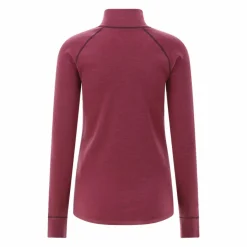 Maglia termica a maniche lunghe in merino con mezza zip da donna Unlimitech