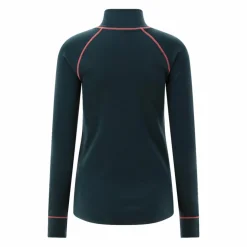 Maglia termica a maniche lunghe in merino con mezza zip da donna Unlimitech