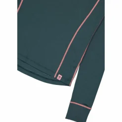 Maglia termica a maniche lunghe in merino con mezza zip da donna Unlimitech