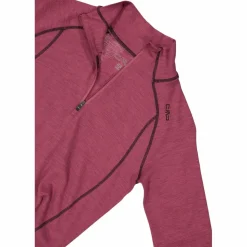 Maglia termica a maniche lunghe in merino con mezza zip da donna Unlimitech