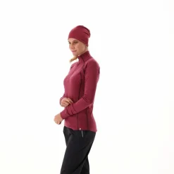 Maglia termica a maniche lunghe in merino con mezza zip da donna Unlimitech