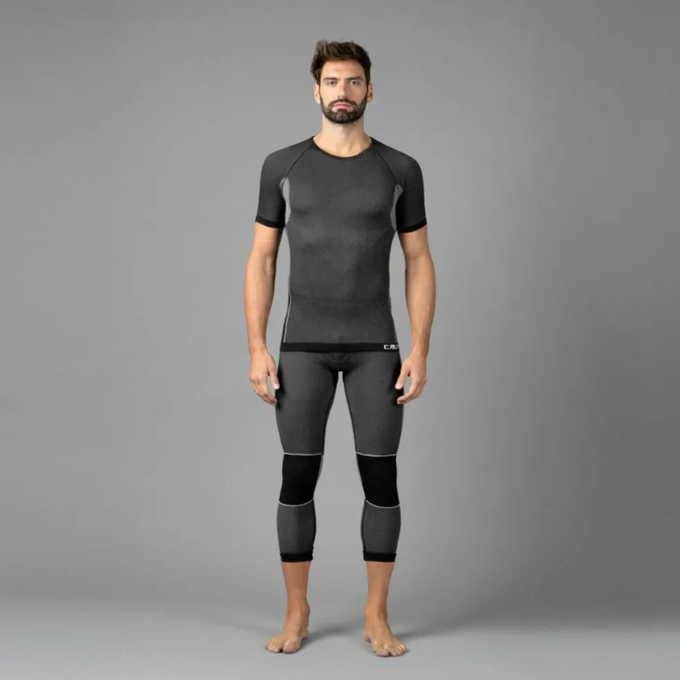 Maglia termica a maniche corte da uomo senza cuciture