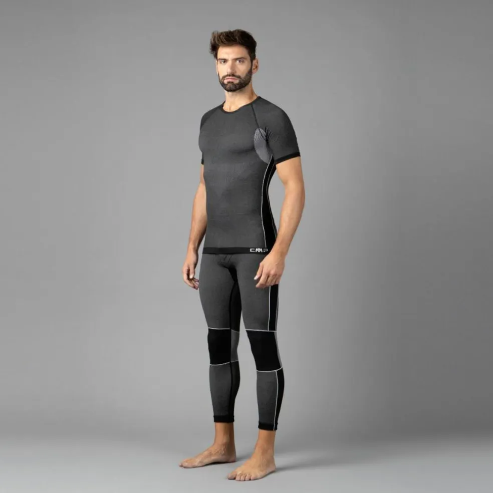 Maglia termica a maniche corte da uomo senza cuciture