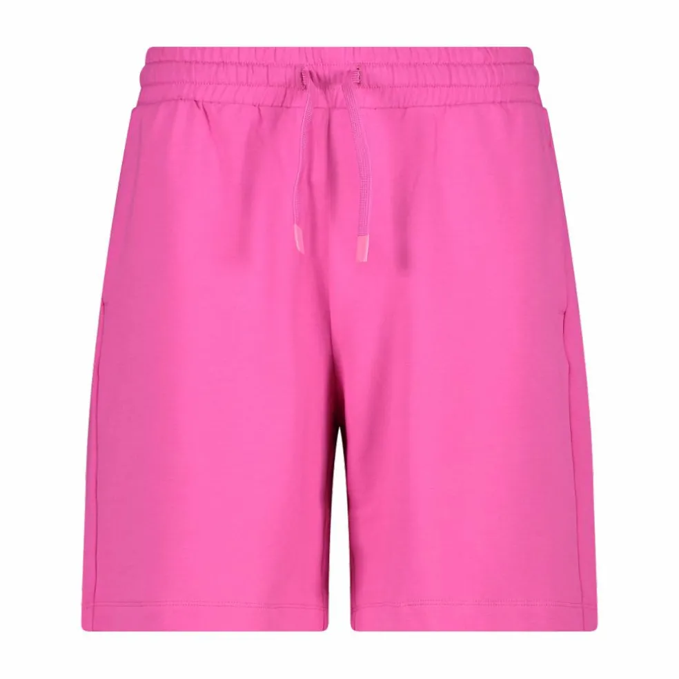 Pantaloncini elasticizzati da donna in cotone french terry