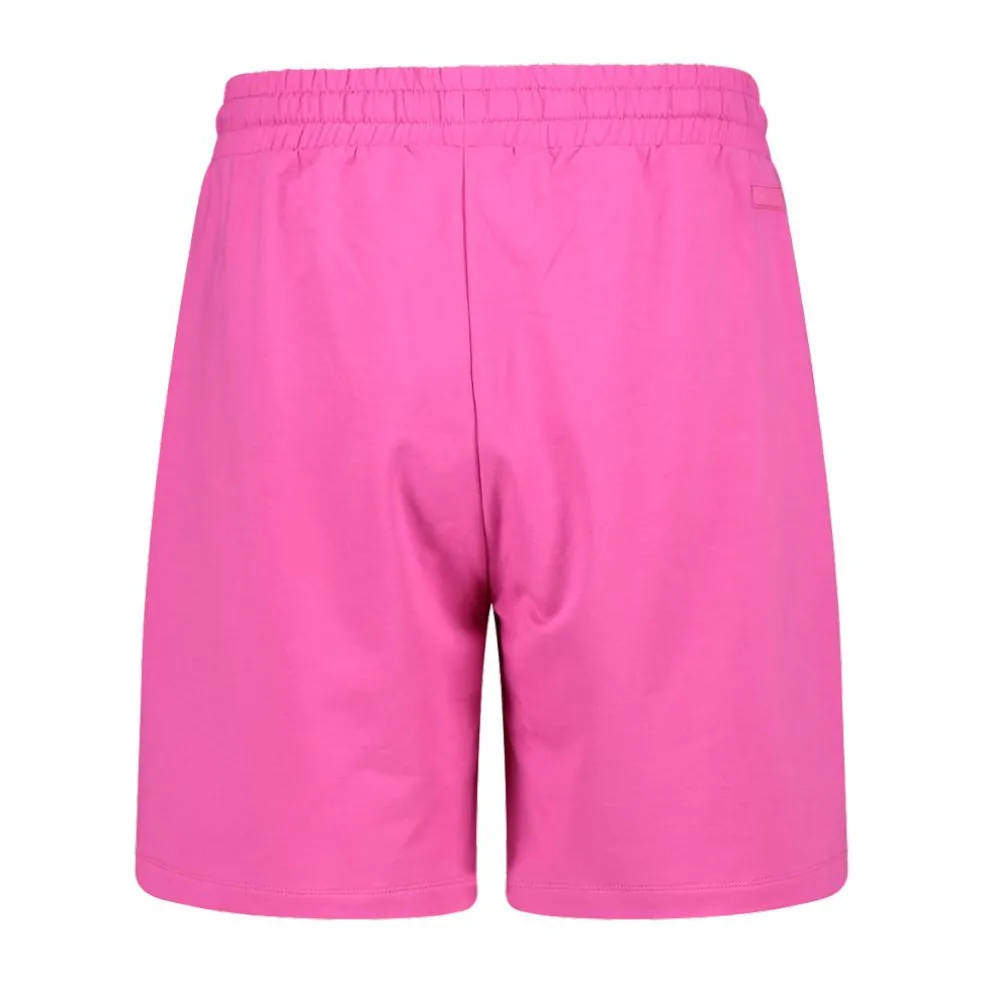 Pantaloncini elasticizzati da donna in cotone french terry