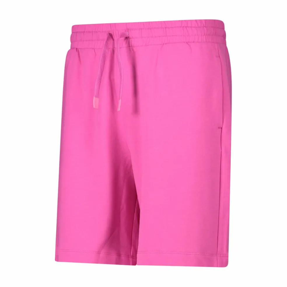 Pantaloncini elasticizzati da donna in cotone french terry