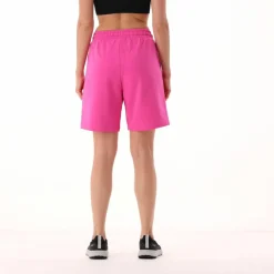Pantaloncini elasticizzati da donna in cotone french terry