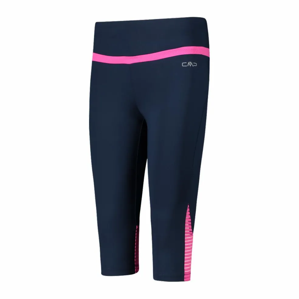 Pantalone 3/4 da donna in poliestere 4-way stretch.