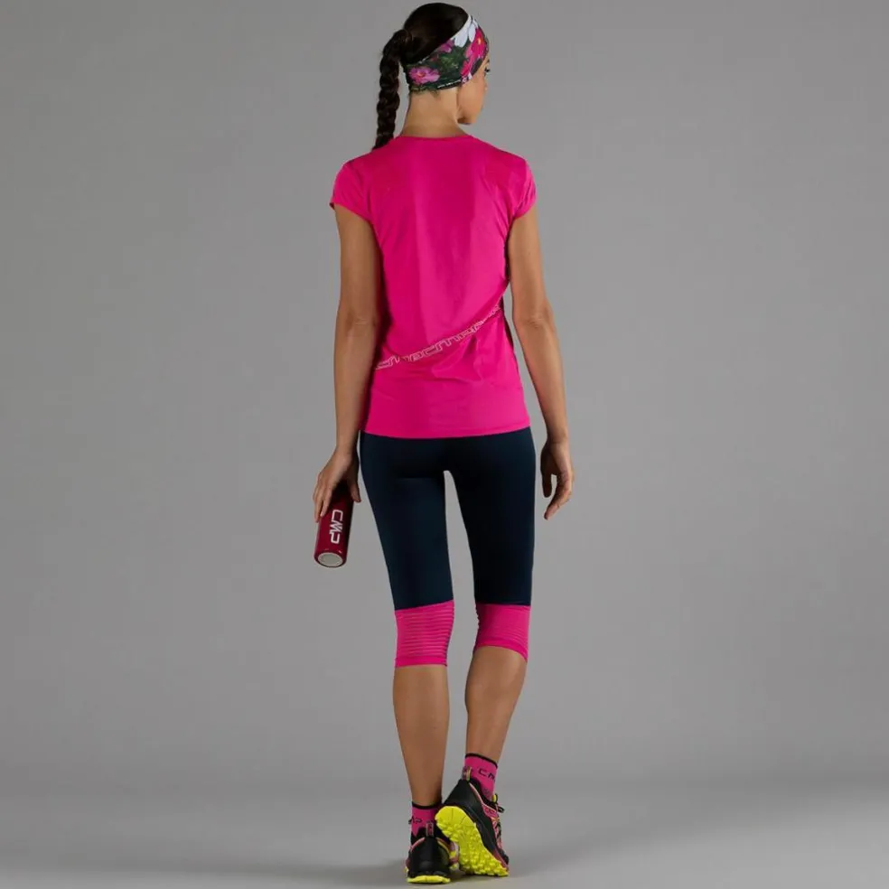 Pantalone 3/4 da donna in poliestere 4-way stretch.
