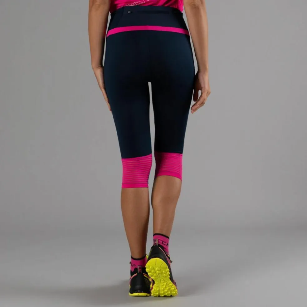 Pantalone 3/4 da donna in poliestere 4-way stretch.