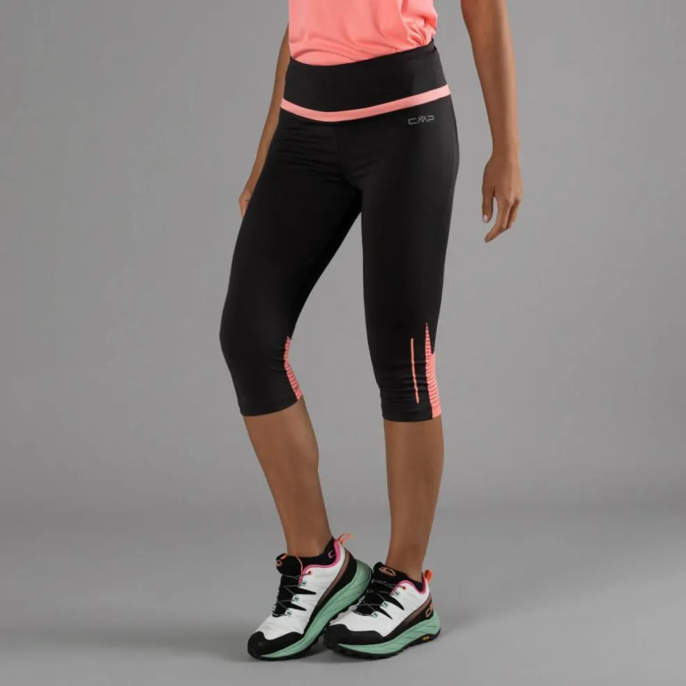 Pantalone 3/4 da donna in poliestere 4-way stretch.