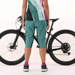 Pantalone free bike da donna con mesh interna removibile e fondello