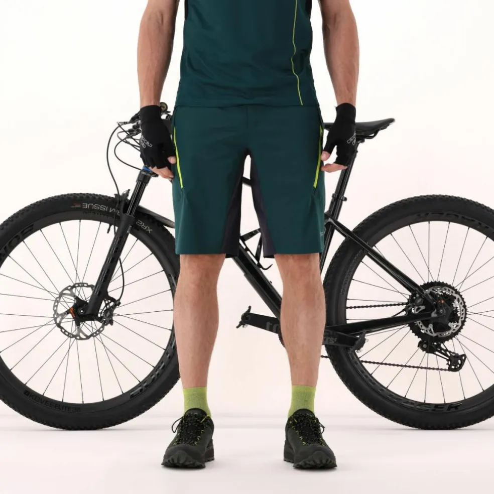 Pantalone free bike da uomo con mesh interna removibile e fondello